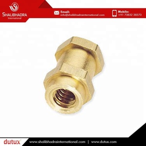Insertos hexagonales métricos de latón – Tuercas moleteadas de alto rendimiento con rosca M3 UNC, acabado pulido estañado - Product Image 5