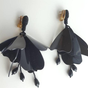   Pendientes de Flores Hechos a Mano, Pendientes de Impatiens, Pendientes Colgantes de Flores - Product Image 1