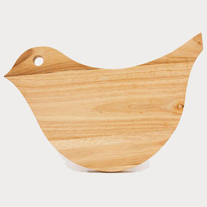Planche à découper en bambou en forme d'oiseau avec poignées en cuir Planche à découper en bois d'acacia écologique Accessoires de cuisine rectangulaires - Product Image 1