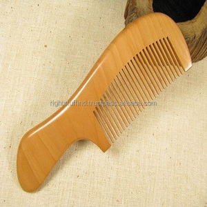 หวีสำหรับทำผม,หวีแปรงหวีผมแบบกว้างทำจากไม้ - Product Image 1