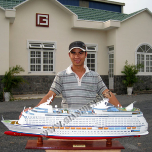 Ms Explorrer Van De Zeeën Houten Cruiseschip Model-Handwerk Van Vietnam