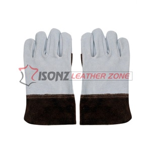 Gants de soudage en cuir de vachette ISONZ Leather Zone Taille XL, gants de sécurité avec doublure en coton, anti-coupure, antidérapants, anti-impact (niveau 3) - Product Image 4