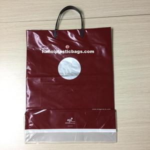 LDPE plastic rigid handle bags/hard handle bags made in Vietnam - Product Image 1