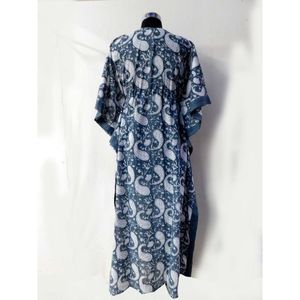 Longue robe de plage, caftan imprimé paisley pour femmes, tunique longue, tenue de soirée, décontractée, à la mode - Product Image 5