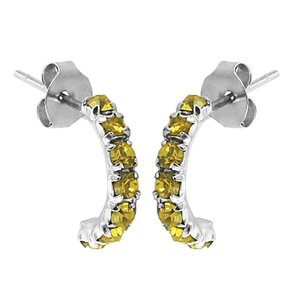 Cómodo pendiente de circón cúbico amarillo 925 pendiente de plata esterlina sólida regalos de joyería de moda para mujeres y niñas - Product Image 1