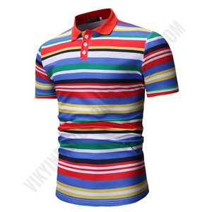 เสื้อโปโลผู้ชายคุณภาพสูง ลายทาง แขนสั้น สไตล์ลำลอง ทรงเข้ารูป ผ้าฝ้าย รุ่นใหม่ล่าสุดสำหรับฤดูร้อน - Product Image 2