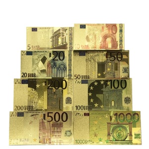 Yeni ürünler 8 adet/grup renk tam setleri 24K altın banknot Euro 5-1000 altın folyo banknot 8 adet/grup iş ve yılbaşı hediyeleri olarak - Product Image 2
