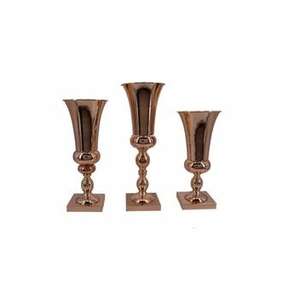 Vase à fleurs en métal décoratif de style moderne avec base en trompette argentée classique, vase à fleurs décoratif pour la maison - Product Image 6