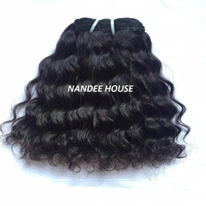 Wholesale Good Quality Natural Indian Virgin Human Hair Extensions Body Wave Deep <b>Curly</b> Loose Wavy Weave <b>Bundles</b> - Product Image 4