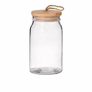 Bougies en verre transparent, pot de cire en verre PREMIUM avec bois - Product Image 3