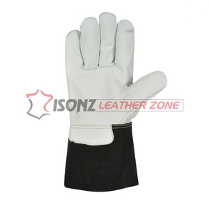 Guantes de Soldadura ISONZ de Cuero Vacuno de Primera Calidad, Forrados de Algodón, Protección Contra Salpicaduras de Metal Fundido Tipo B, con Protección para el Pulgar - Product Image 3