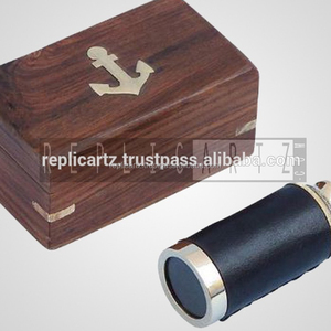 Telescopio de Latón Premium con Caja de Madera de Palisandro, Telescopio Náutico de Latón Hecho a Mano, Telescopio Marino Antiguo - Product Image 2