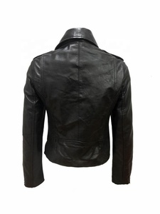 Nueva chaqueta de cuero de piel de oveja de invierno para mujer, ropa de abrigo de diseño único elegante con cremallera, superventas - Product Image 4