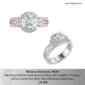 Livraison gratuite GIA Certified White Gold Solitaire Diamond Bagues de fiançailles pour femmes $2000 Clients responsables des droits d'importation - Product Image 2