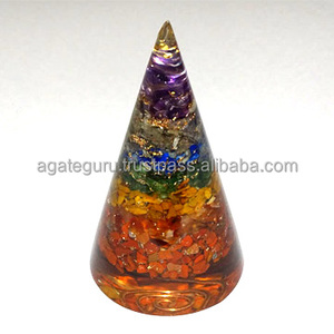 Chakra Orgone Cone Orgonite Produits de guérison pour la méditation Grossiste Fabricant de l'Inde - Product Image 1
