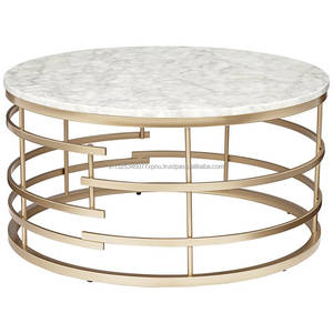Mesa de centro redonda de mármol - Product Image 1