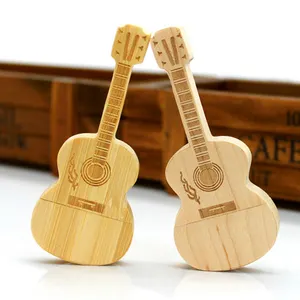 Chiavetta usb con logo inciso a forma di chitarra in legno di fabbrica per regali best buy flash drive 128gb 64gb 32gb 16gb 8gb 4gb 2gb