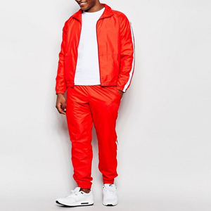 Chándal Deportivo Rojo Personalizado para Hombre, 100% Poliéster, Transpirable y Resistente al Viento, para Otoño - Product Image 3