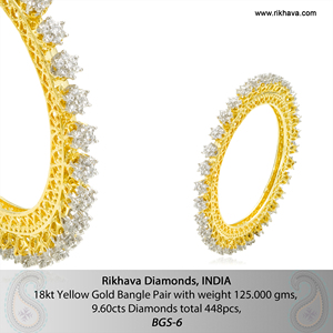 สร้อยข้อมือและกำไลเพชรสีเหลืองทองสร้อยข้อมือคู่ที่สง่างามดีไซน์ - Product Image 6
