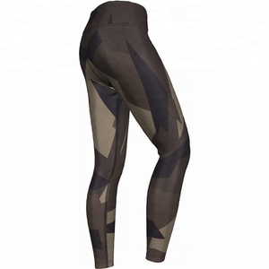 Chocolate <b>Camo</b> Printed <b>Women's</b> Yoga <b>Leggings</b> Tights Custom Logo Digital Print Breathable Quick Dry Polyester Spandex for Running - Product Image 3