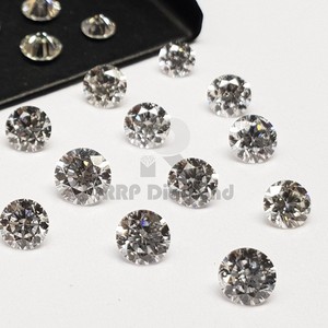 เพชรสังเคราะห์สี DEF 0.40ถึง0.50กะรัตเทียบกับความบริสุทธิ์ขัดหลวมยอดเยี่ยมตัดสีขาวรอบรูปเพชรระยะประชิด - Product Image 1