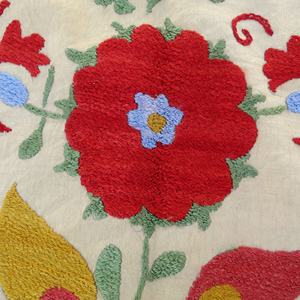 Wholesale Vintage Handmade Afghan Suzani Tapestry, Rare Cotton Wall Hanging, Double Size Embroidered Throw. - Product Image 3