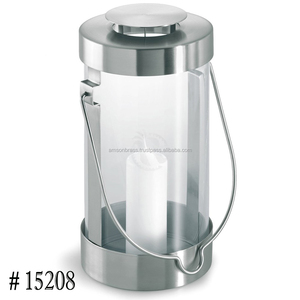 Linterna de Vela decorativa hecha a mano, linterna colgante, vidrio decorativo de Navidad y candelabro de Metal, linterna - Product Image 6