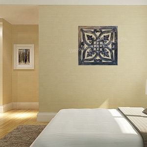 Panel de pared cuadrado negro tallado en madera MDF hecho a mano Natural diseño abstracto artístico para decoración del hogar regalo de Navidad - Product Image 2