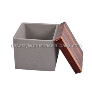 Bocaux de ciment en verre, wig avec bougies - Product Image 4