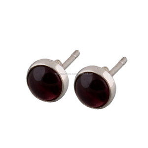 Pendientes de Plata de Ley 925 al por Mayor con Jade Morado en Forma de Gota de Agua, Unisex, Lujosos, Minimalistas, al por Mayor - Product Image 1