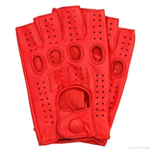 Maß gefertigte OEM-Leder handschuhe finger lose Fahr mode Halb finger handschuhe Fahrrad handschuhe Workout Heben des halben Fingers mit Kappe