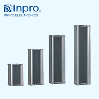 INPRO Active, Altavoz de Columna Line Array de 40W para Interiores, Sistema de Dirección Pública, Respuesta de Frecuencia de 100-15KHz, Rango Completo de 4 Pulgadas, Aluminio