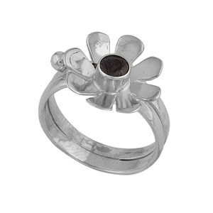 Labradorita piedra preciosa doble banda flor diseño anillo sólido 925 plata esterlina joyería hecha a mano fabricante CASA DE PLATA - Product Image 2