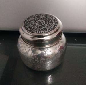 แก้วแก้บนขวดเชิงเทียนที่มีฝาปิดโลหะสลักสำหรับบ้านโรงแรมร้านอาหารตกแต่ง - Product Image 5