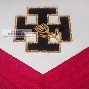 Masonic aasr 18องศางานปักทำมือผ้าหนังพร้อมงานปักไขว้งานฝีมือริบบิ้นเครื่องราชกกุธภัณฑ์ - Product Image 2