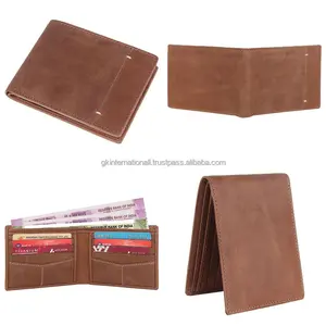 Leather gents wallets high quality handmade made in India Men's leather bifold wallet with coin pocket & card slot holder