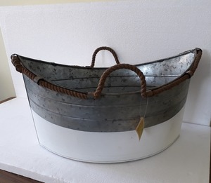 KS International Seau à eau en métal galvanisé écologique avec poignée en corde Taille personnalisée disponible - Product Image 2