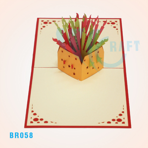 Best Seller Hecho a mano 3D Pop up Tarjeta de felicitación de cumpleaños Top Trending Vietnam Souvenir Hecho de papel - Product Image 1