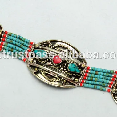 Wholesale Handmade Jewelry, Tibetan Latest Design Vintage Style Bracelet For Womens