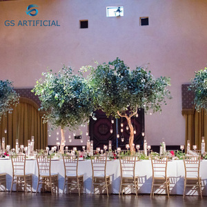 Arbre artificiel <span class=keywords><strong>en</strong></span> eucalyptus vert, décoration de table centrale, <span class=keywords><strong>petit</strong></span> arbre, prix bas, matériau <span class=keywords><strong>en</strong></span> <span class=keywords><strong>bois</strong></span> massif - Product Image 2