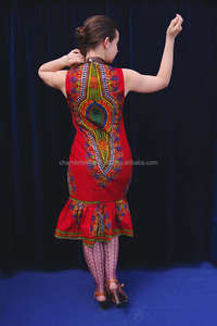 Robe Vintage Dashiki Fourreau Coton Imprimé Sans Manches Fête Style Boho Robe Couleur Assortie Robes Longues Kurti Top - Product Image 4