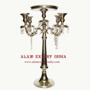 Candelabro de Metal de 5 brazos, candelabro chapado en oro y bronce, Retro, para bodas, velas, cena, Hotel, decoración del hogar - Product Image 4