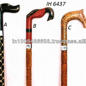 Bâton de marche en bois fait à la main avec poignée en bois pour Animal et oiseau/cannes de marche en bois avec poignée en bois pour animal - Product Image 2