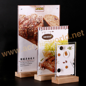 Soporte de mesa triangular A3 A4 A5 A6, letrero acrílico de plástico, para restaurante - Product Image 3