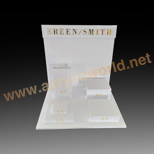 Soporte de exhibición de Joyas acrílicas, color blanco, exhibición de collares acrílicos - Product Image 4