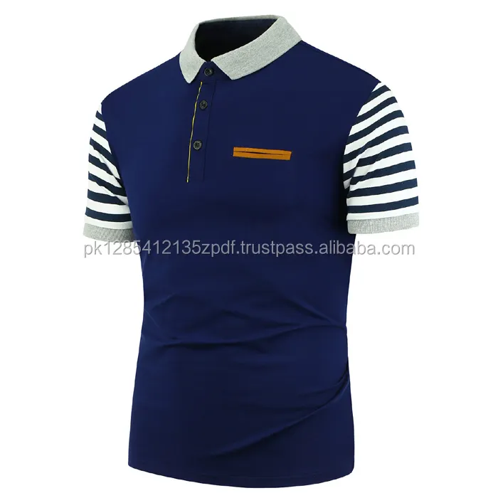Stylish Men Short Sleeve Casual Cotton Polo T-shirts