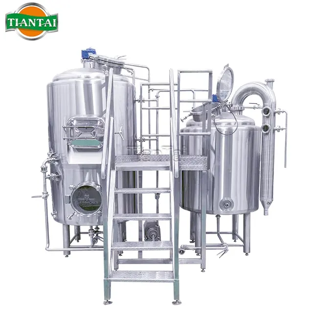 600L 6HL 5BBL de acero inoxidable fuego directo calefacción combinado 3 buque la máquina de cerveza