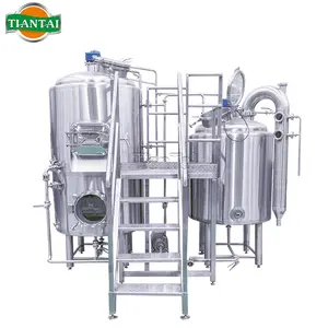 600L 6HL 5BBL Stainless steel direct fire heating combined 3 vessel the beer machine