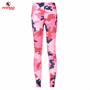 Full Sublimated Animal Print Elastic Waist Mid Rise Moisture Wicking Breathable Polyester Yoga Fitness Tights for Women - Product Image 1