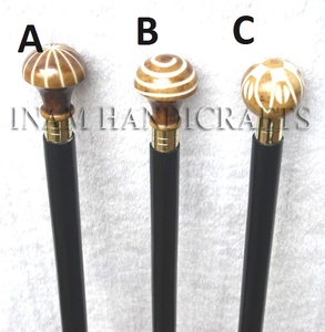 ไม้เท้าเดินทำจากไม้แบบโบราณและไม่เหมือนใครไม้เท้าเดินทำจากเรซินพร้อมที่จับแบบถักทำจากเรซิน - Product Image 2